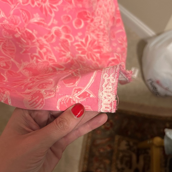 Lilly Pulitzer Pink Floral Ruffle Sleeve Dress - Picture 5 of 6